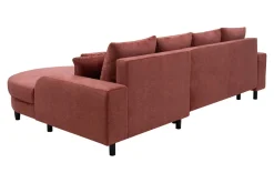 Clearance Comfort Line Narożnik rozkładany koralowy NAPOLI prawy