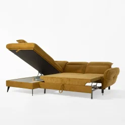 New Werdomo Narożnik rozkładany musztardowy ALESSIO L lewy