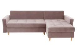 Outlet Exline Narożnik rozkładany różowy ZOYA