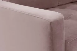 Outlet Exline Narożnik rozkładany różowy ZOYA