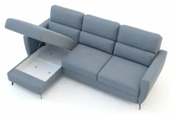 Clearance Inspire Narożnik rozkładany szaroniebieski SOLETO lewy