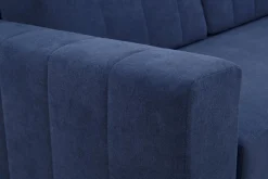 New Narożnik rozkładany z 2 pojemnikami granatowy ALBI