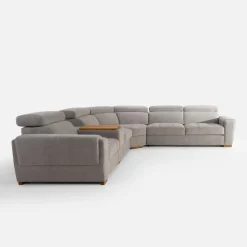 Discount Inspire Narożnik rozkładany z funkcją relaks szary VESTA lewy