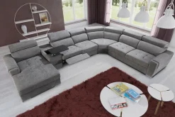 Discount Inspire Narożnik szary VESTA prawy