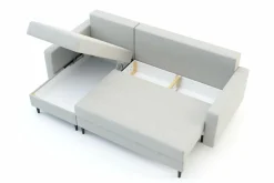 New Exline Narożnik z 2 pojemnikami jasnoszary POLLY