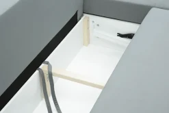 Outlet Narożnik z 2 pojemnikami jasnoszary MELI