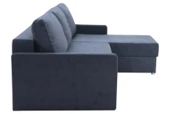Sale Narożnik z 2 pojemnikami szaroniebieski BALI