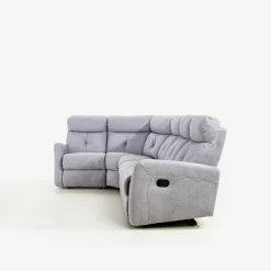 Narożnik z funkcją relaksu szary MILA lewy
