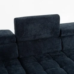Outlet FN Design Narożnik z regulowanymi zagłówkami granatowy CHOCO prawy