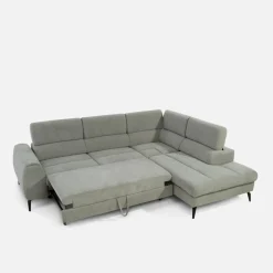 Discount New Form Narożnik z regulowanymi zagłówkami jasnoszary JAZZY L prawy