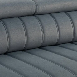 Sale Werdomo Narożnik z regulowanymi zagłówkami szary CALDO II lewy