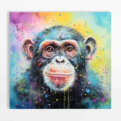 Best inny Obraz na płótnie kolorowy MAŁPA 60x60 cm