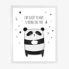 Obraz ze śpiącym misiem PANDA 40x50 cm