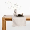 inny Obrus żakardowy w listki kremowy ACACIA 40x120 cm