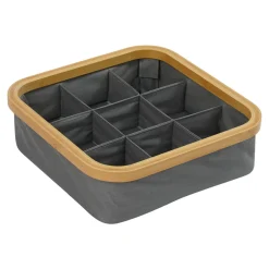 New inny Organizer do szuflady z 9-przegródkami szary 30x30x9 cm