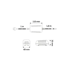 Outlet Oświetlenie LUMEN 3-punktowe QUADRO LED Z-3FOT-BI-BZ-TS, barwa zimna