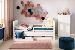 Frizy Panele Ścienne^Panel tapicerowany FIBI HEXAGON 20x20, atramentowy