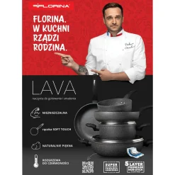 Discount Florina Patelnia głęboka LAVA STONE by Mateusz Gessler 28 cm
