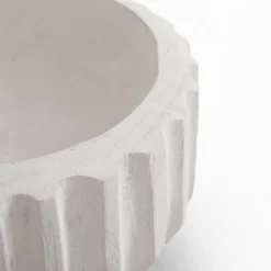 Best inny Patera dekoracyjna żłobiona biała 20 cm