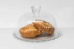 New Patera szklana z kloszem PATISSERIE 24 cm