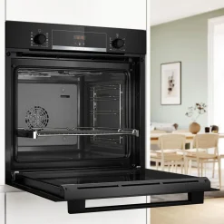 BOSCH Piekarniki^Piekarnik seria 4 termoobieg z parą czarny HQA534EB3