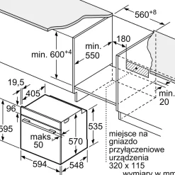 BOSCH Piekarniki^Piekarnik seria 4 z termoobiegiem 3D HBA214EB3
