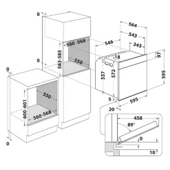 Online WHIRLPOOL Piekarnik elektryczny do zabudowy samoczyszczący czarny AKZ9 9480 NB