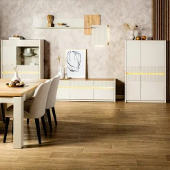 Clearance FORTE Półka ścienna z oświetleniem OAK SQUERE