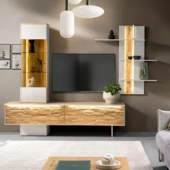Sale inny Półka wisząca z oświetleniem BREMEN 108 cm