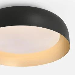 Discount Paul Neuhaus Plafon LED czarno-złoty OSKO z pilotem fi 40 cm