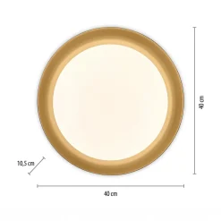Discount Paul Neuhaus Plafon LED czarno-złoty OSKO z pilotem fi 40 cm