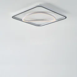Zumaline Plafony|Wszystkie Lampy Sufitowe^Plafon LED kwadratowy czarno-złoty LENS 50x50 cm