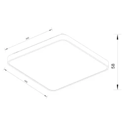 New Zumaline Plafon LED kwadratowy srebrny SIERRA 40 cm