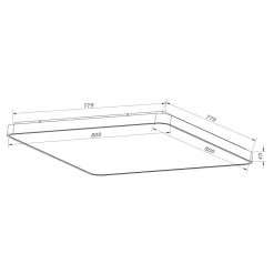 Zumaline Plafony|Wszystkie Lampy Sufitowe^Plafon LED kwadratowy srebrny SIERRA 80 cm