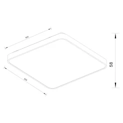 Zumaline Plafony|Wszystkie Lampy Sufitowe^Plafon LED kwadratowy złoty SIERRA 50 cm