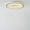 Zumaline Plafony|Wszystkie Lampy Sufitowe^Plafon LED okrągły czarno-złoty LENS 50 cm