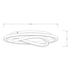 Zumaline Plafony|Wszystkie Lampy Sufitowe^Plafon LED okrągły czarno-złoty LENS 50 cm