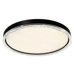 Zumaline Plafony|Wszystkie Lampy Sufitowe^Plafon LED okrągły czarny REGI 60 cm