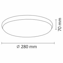 Plafony|Wszystkie Lampy Sufitowe^Plafon LED 15W biało-czarny ORBIT 28 cm