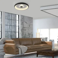 Paul Neuhaus Plafony|Wszystkie Lampy Sufitowe^Plafon LED 37W czarny VERTIGO z pilotem fi 61,5 cm