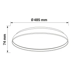 LED-POL Plafony|Wszystkie Lampy Sufitowe^Plafon LED 60W złoty ORO NUBE
