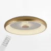 Paul Neuhaus Plafon LED 37W złoty VERTIGO z pilotem fi 61,5 cm