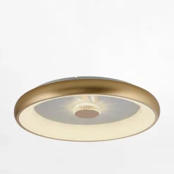 Paul Neuhaus Plafon LED 37W złoty VERTIGO z pilotem fi 61,5 cm
