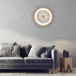 Clearance Paul Neuhaus Plafon LED 29W złoty VERTIGO z pilotem fi 46,5 cm