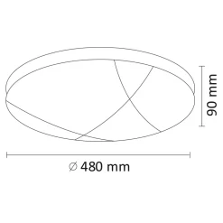 Plafony|Wszystkie Lampy Sufitowe^Plafon LED z pilotem biały ATLAS 50 cm