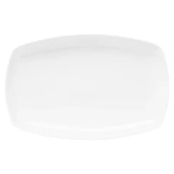 Miski, Patery I Półmiski^Półmisek porcelanowy QUADRO biały 30x19.5 cm