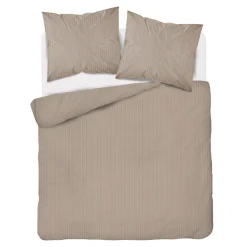 Best Pościel bawełniana adamaszek taupe PURE 220x200 cm