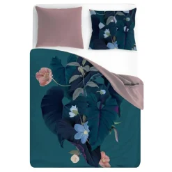 Discount Faro Pościel bawełniana w liście i kwiaty NEW TRENDY 160x200 cm