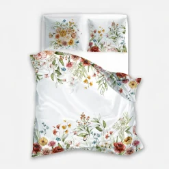 Clearance Faro Pościel z satyny bawełnianej polne kwiaty NOBILE 140x200 cm