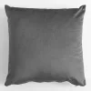 Best Estetica Poduszka dekoracyjna welurowa szara VELVIO 45x45 cm